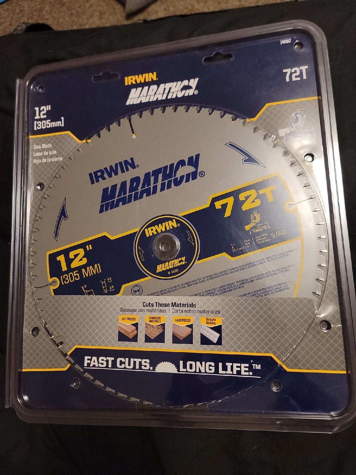12 72T Saw Blade Irwin Marathon