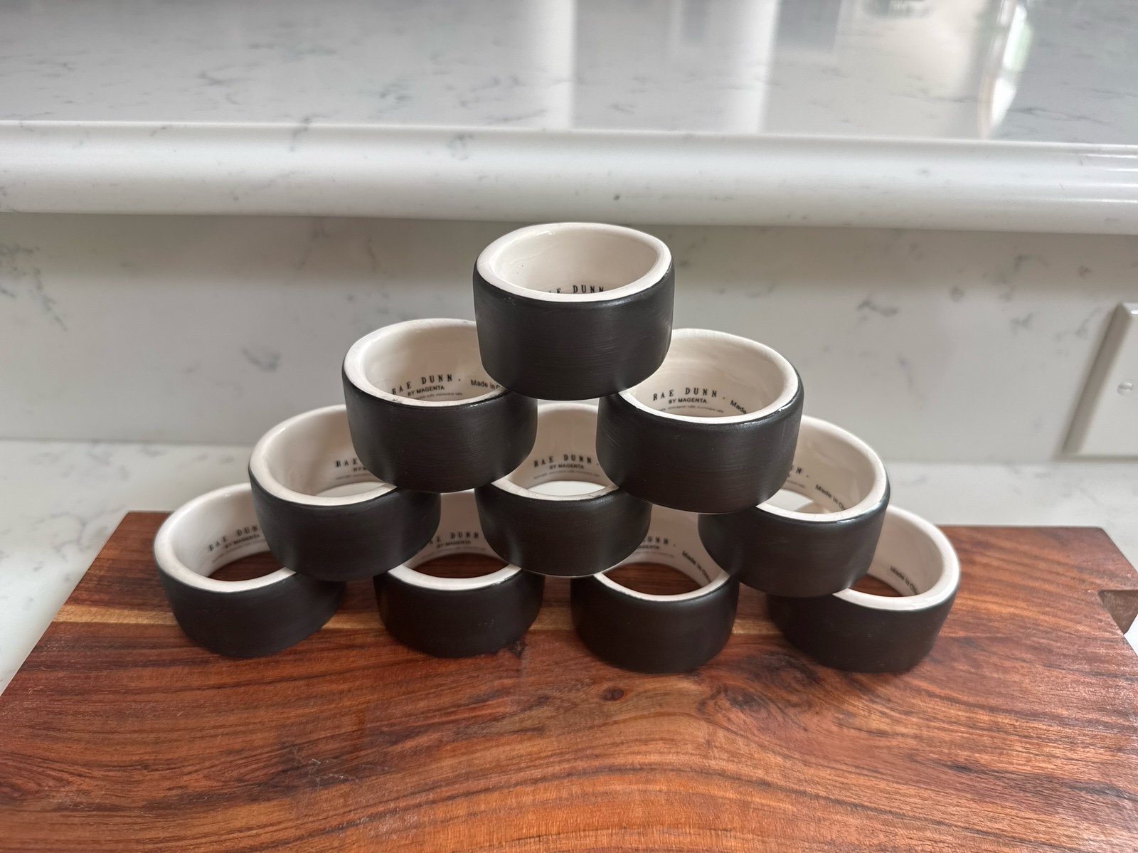 Rae Dunn TAKE Note napkin ring holders 10pk