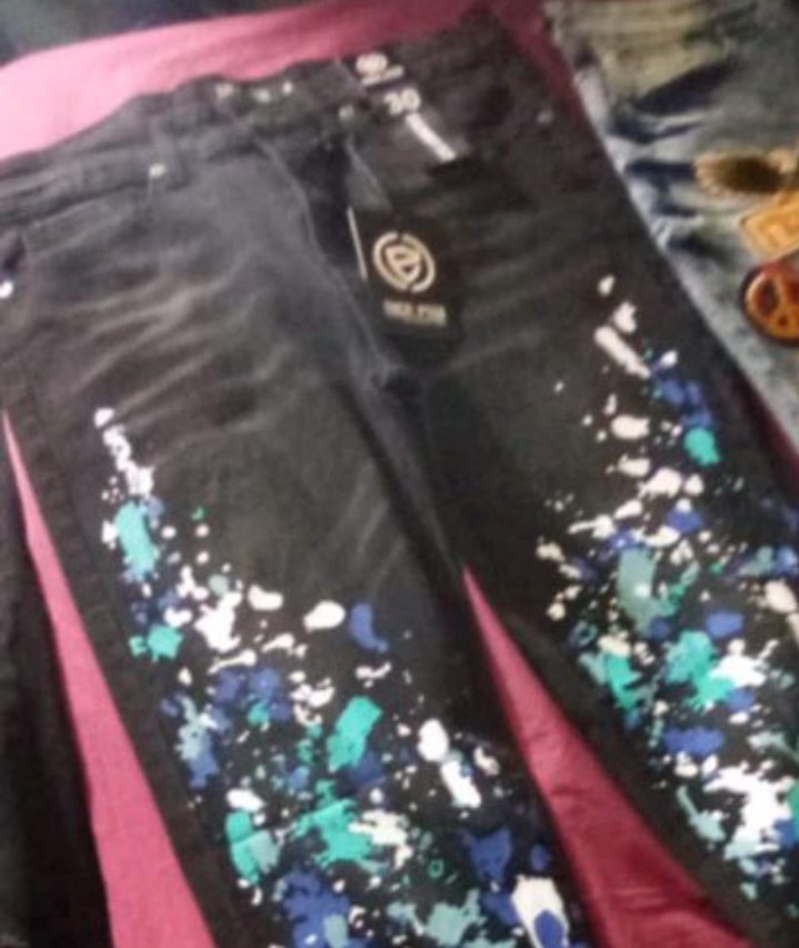 Brand New Black Drippy Skinny Jeans