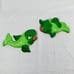 Vintage Chalkware Kissing Fish Mr. & Mrs. Fish Green Wall Art Plaques