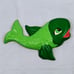 Vintage Chalkware Kissing Fish Mr. & Mrs. Fish Green Wall Art Plaques