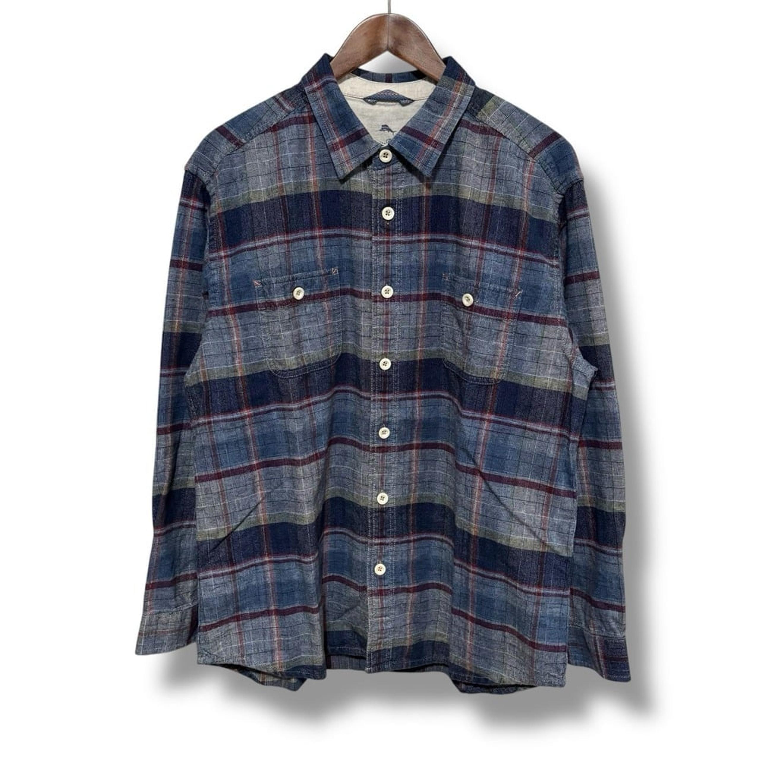 Tommy Bahama Relax Men's Plaid Button Down Shirt Size XL 24 x 30