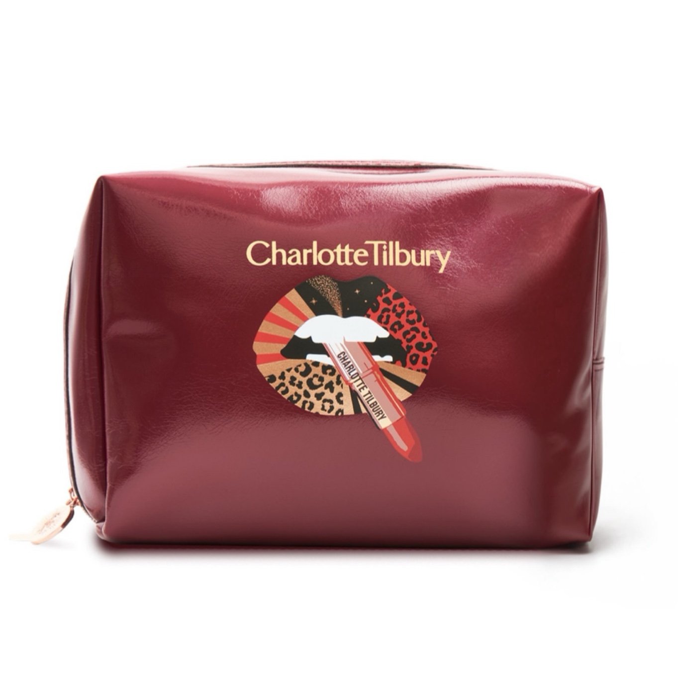 NEW Limited Edition Charlotte Tilbury Burgundy Cosmetic Bag