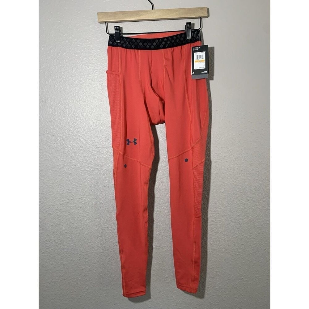NWT Under Armour Men's Red Smartform Rush Compression Leggings Small MSRP 80