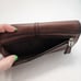 FOSSIL Vibtage Marlow Leather Flap Wallet Dark Brown Card Slots Zip Pockets