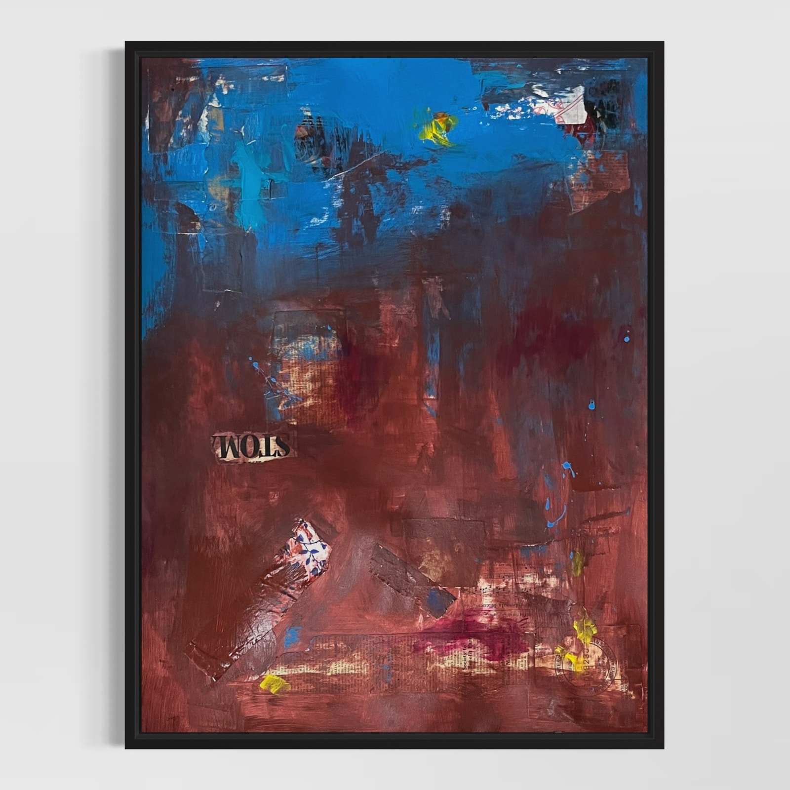 Original Mixed Media Abstract Art Painting 18x24 “Aluminum Signed