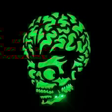 Hand carved “Mars Attacks” craft foam pumpkin 13 inch
