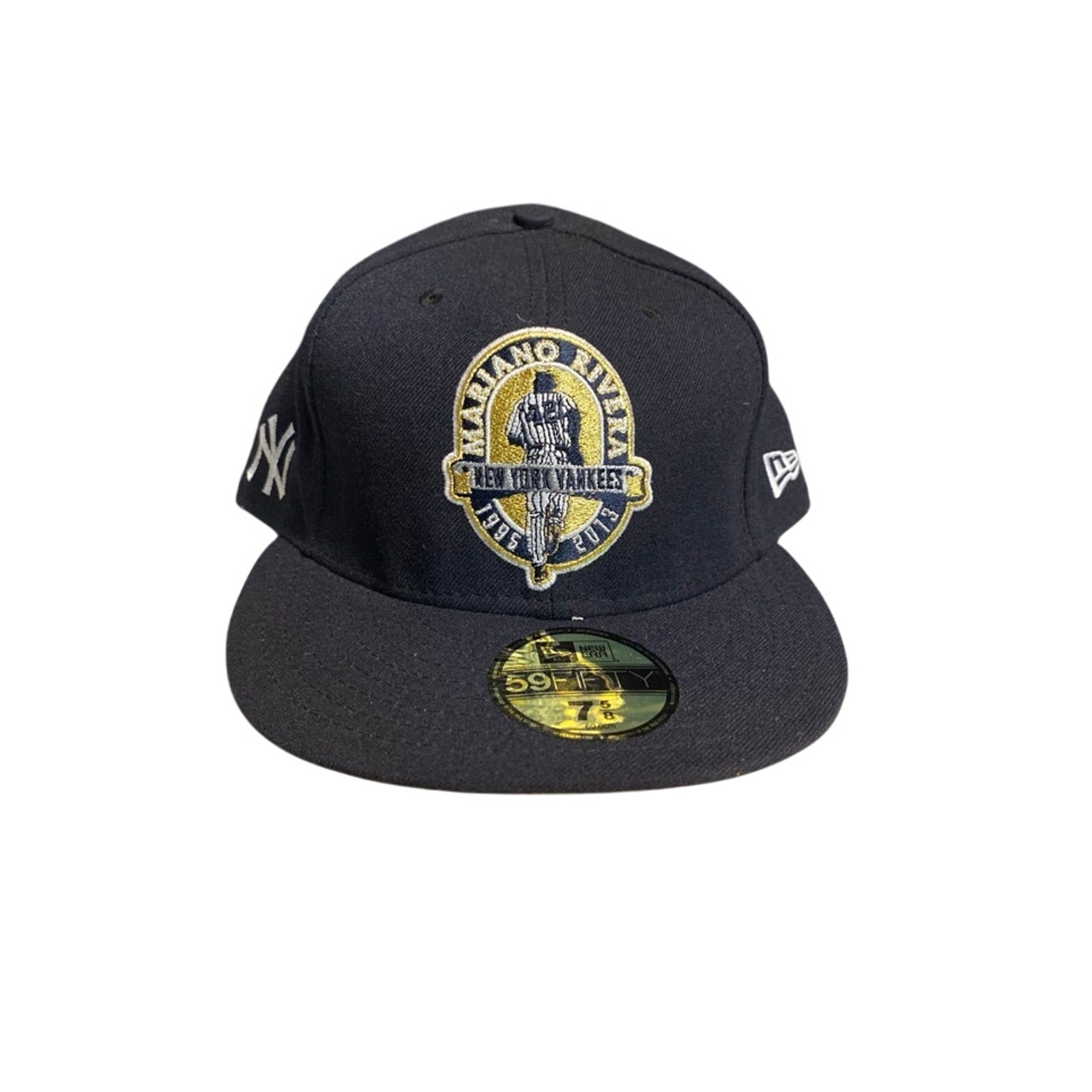 New Era Hat Size 7 5/8 Navy & Gold classic Mariano Rivera Yankee