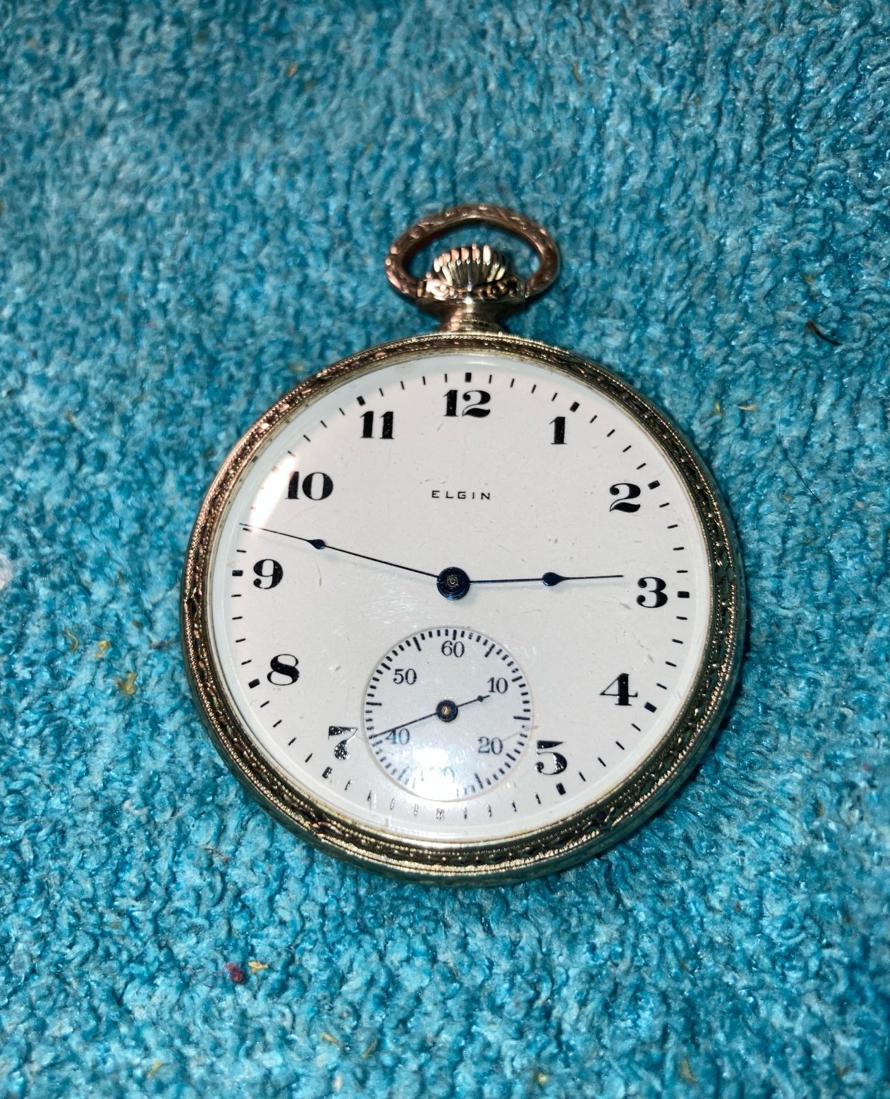 Elgin vintage pocket watch gold filled