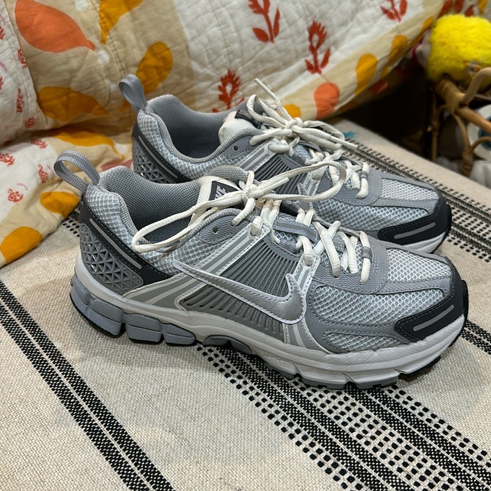Grey and White Nike Vomero 5 Youth Sneakers
