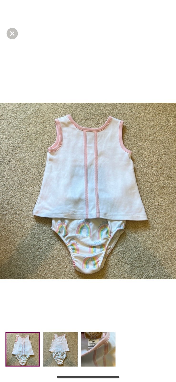 The Beaufort Bonnet Company rainbow top and bloomer set
