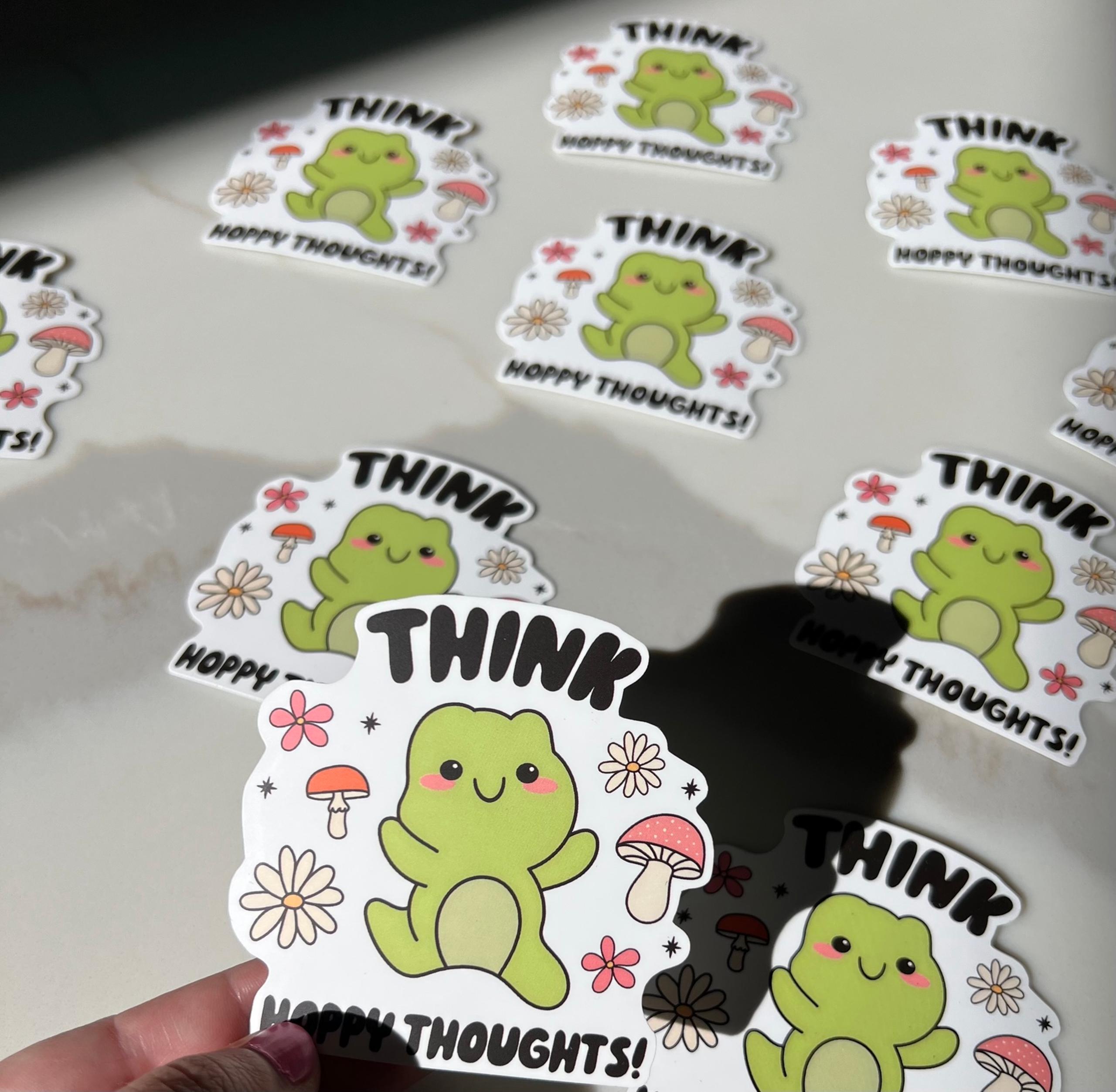 Think Hoppy Thoughts Waterproof Sticker