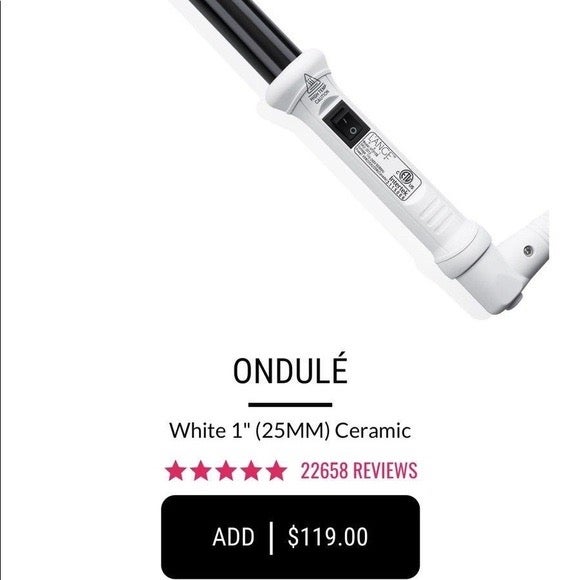 L'ange Hair White Ondule 1.25 (32MM) Curling Wand