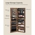 SONGMICS Jewelry Cabinet Armoire, Lockable Wall-Mounted Storage Organizer Unit w