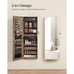 SONGMICS Jewelry Cabinet Armoire, Lockable Wall-Mounted Storage Organizer Unit w