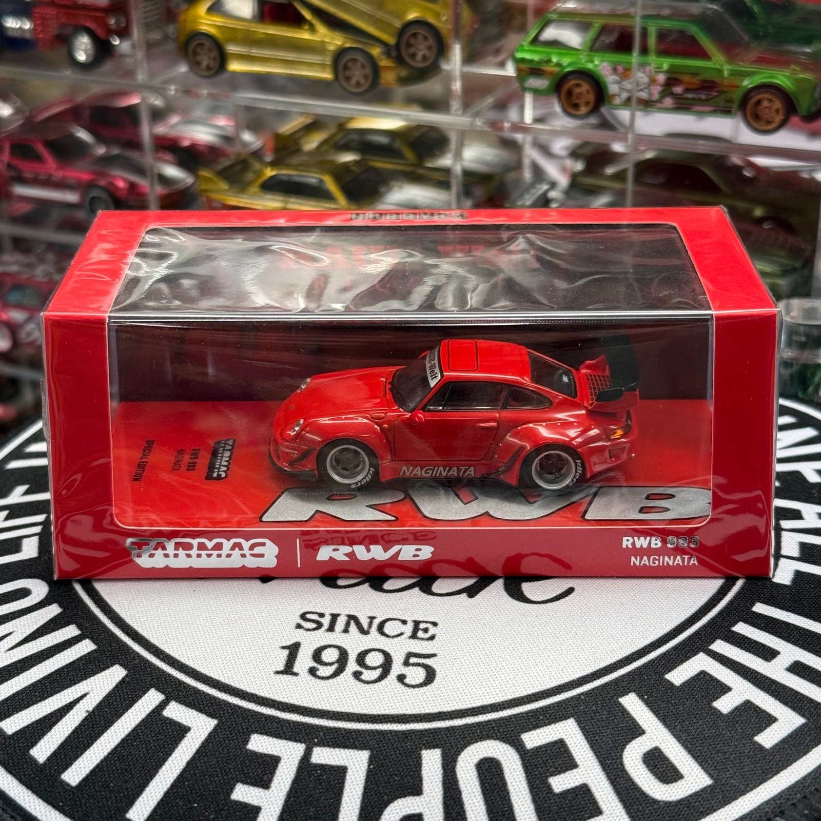 Tarmac Works Hobby Red Porsche RWB 993 “Naginata” (1/64 Scale) NEW SEALED