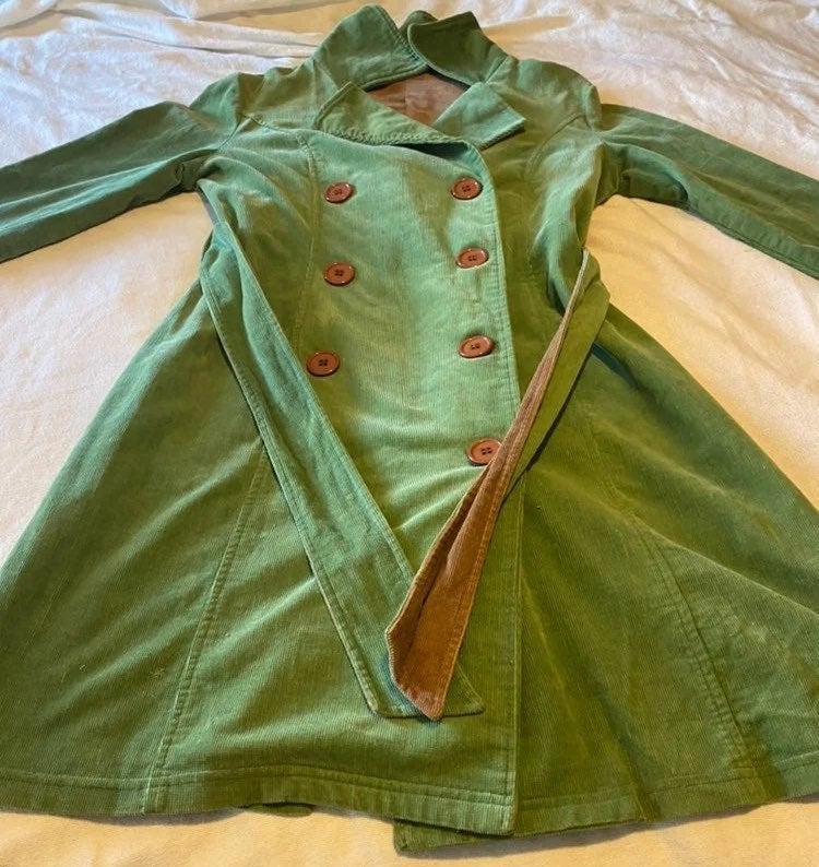 SOLD Sookie Des LA Apple Green Fitted Peacoat