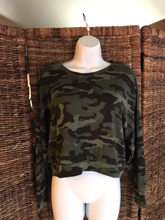 Camo sweater lightweight knit sweater