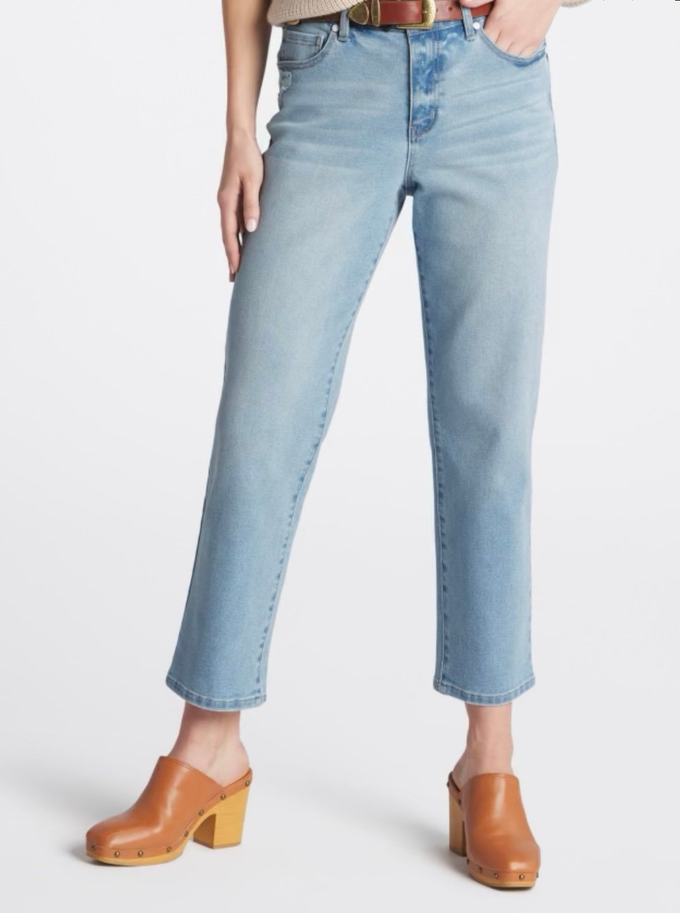 High rise denim jeans