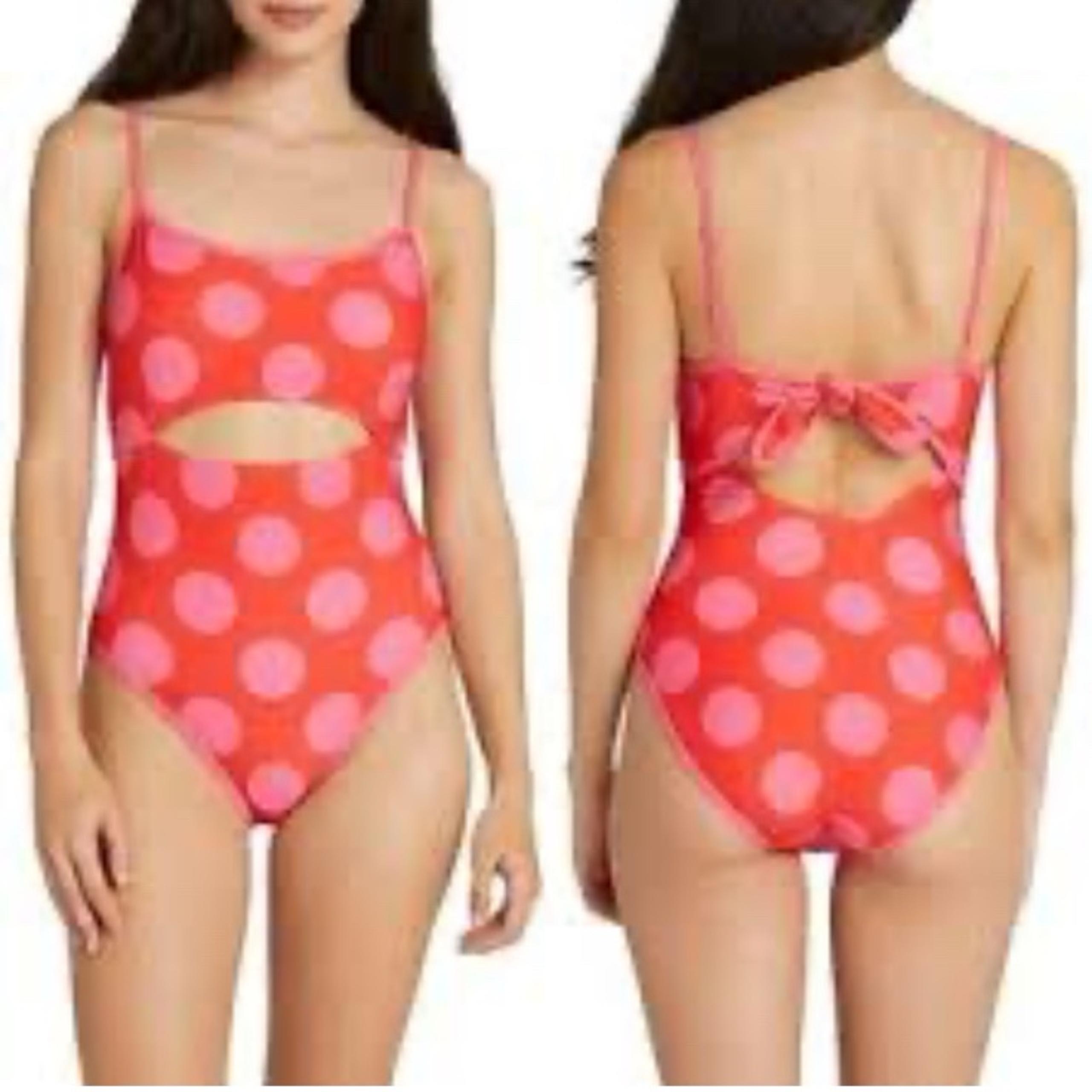 Kate Spade Cut Out One Piece Swimsuit - Large Dots. MSRP $140