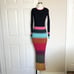 STAUD Edna Striped Cutout Maxi Dress