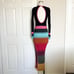 STAUD Edna Striped Cutout Maxi Dress