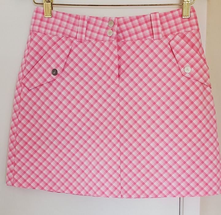Nike Dri-Fit Golf Skort Pink Plaid Size 2