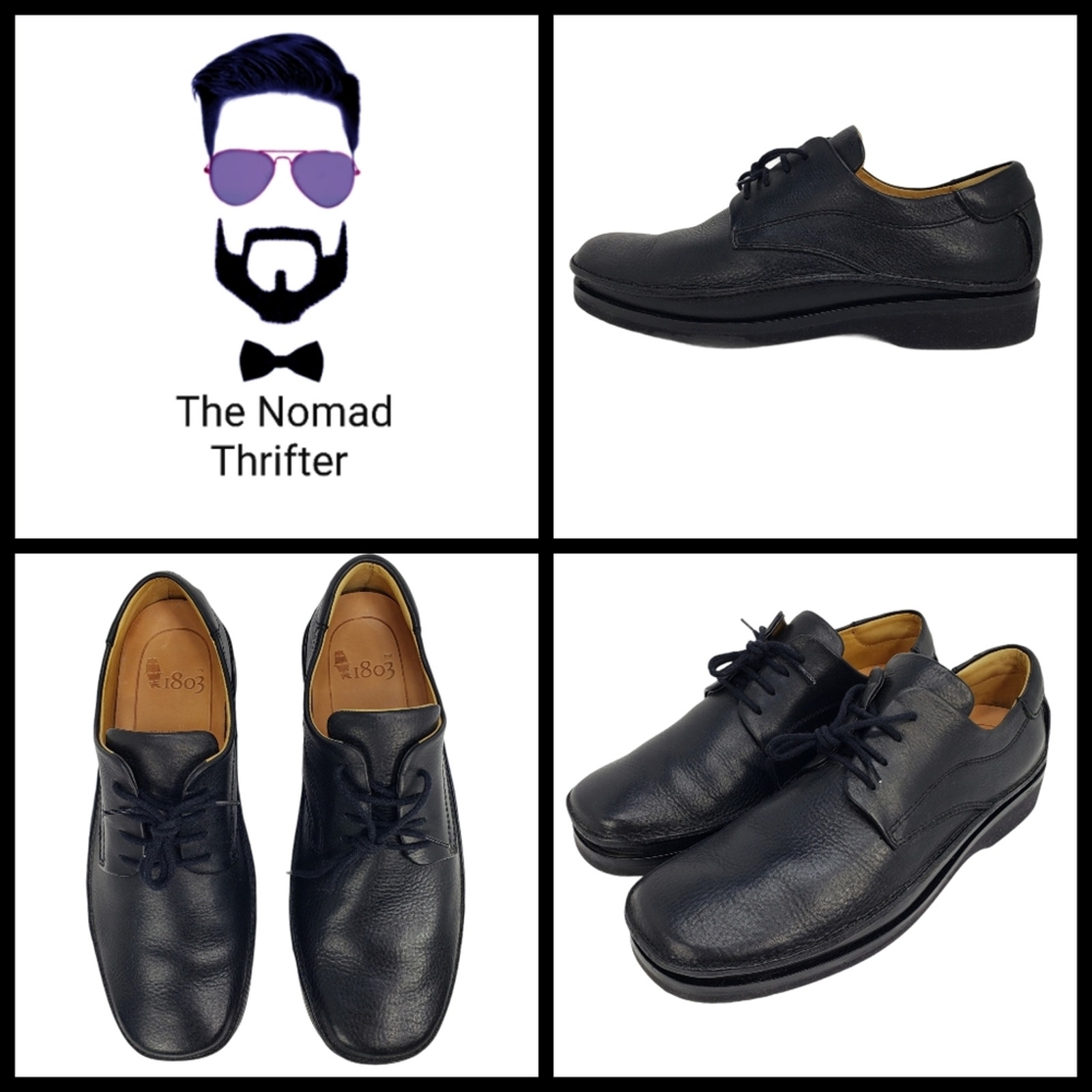 1803 Dakota Black Casual Dress Oxford Shoe - Size 47 (13 US)
