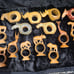 African hand crarved napkin holders.