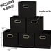 Household Essentials 80-1 Foldable Fabric Storage Bins | Set of 6 Cubby Cubes