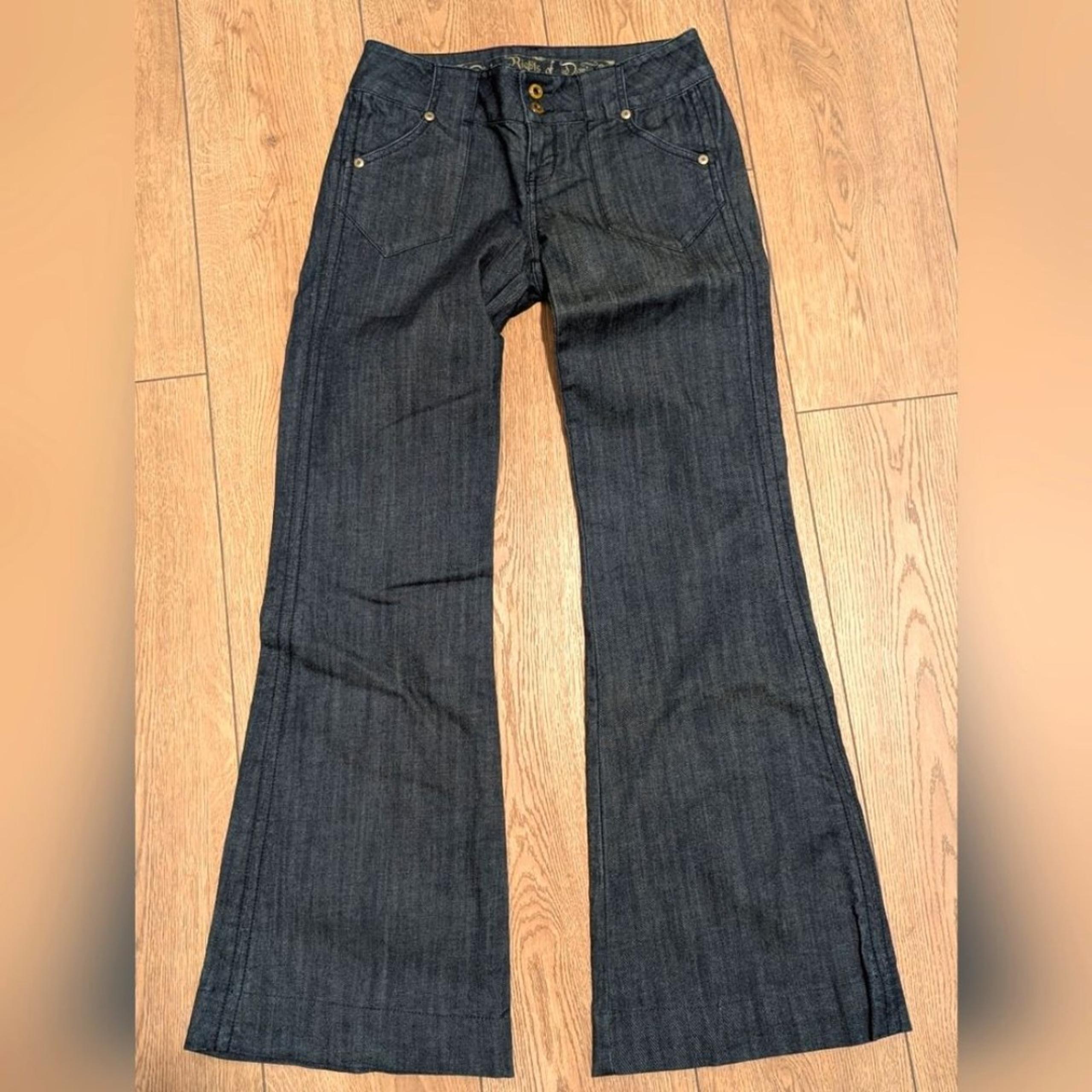 Divine Rights Of Denim Jeans Womens 26 Envy Wide Leg Flare Trouser Designer