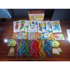Rare Vintage Sewing Cards A Tisket, A Tasket A Green And Yellow Basket