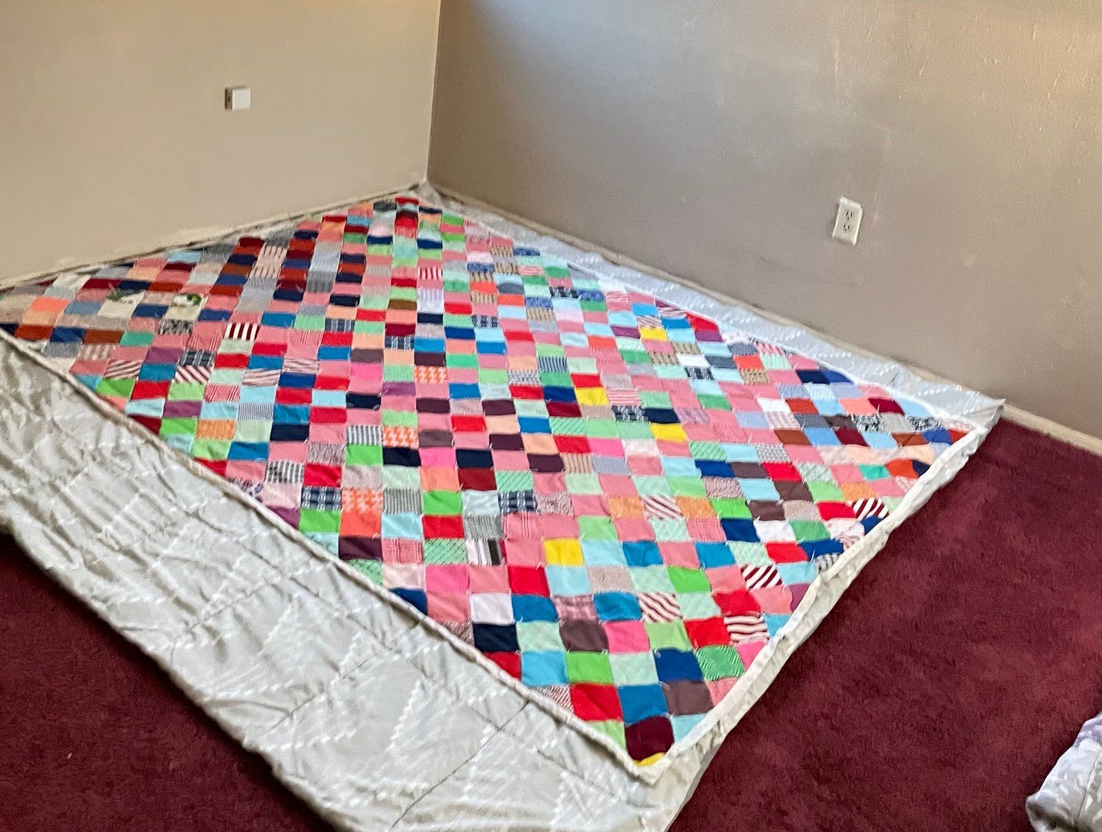 Vintage Hand Crafted Patchwork 70x90 In