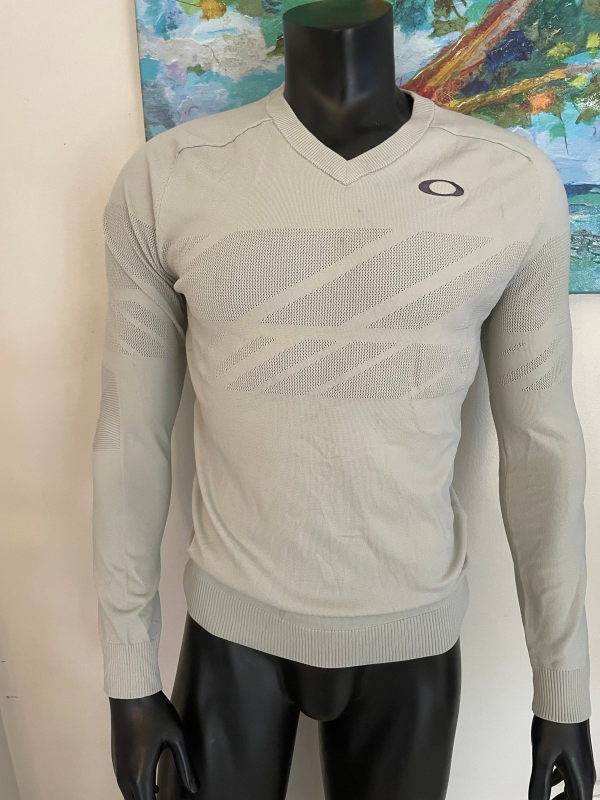 New Oakley Men’s Hazard Block Sweater Light Grey Size S