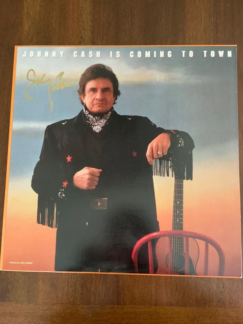 Johnny Cash Autographed Vinyl Cover