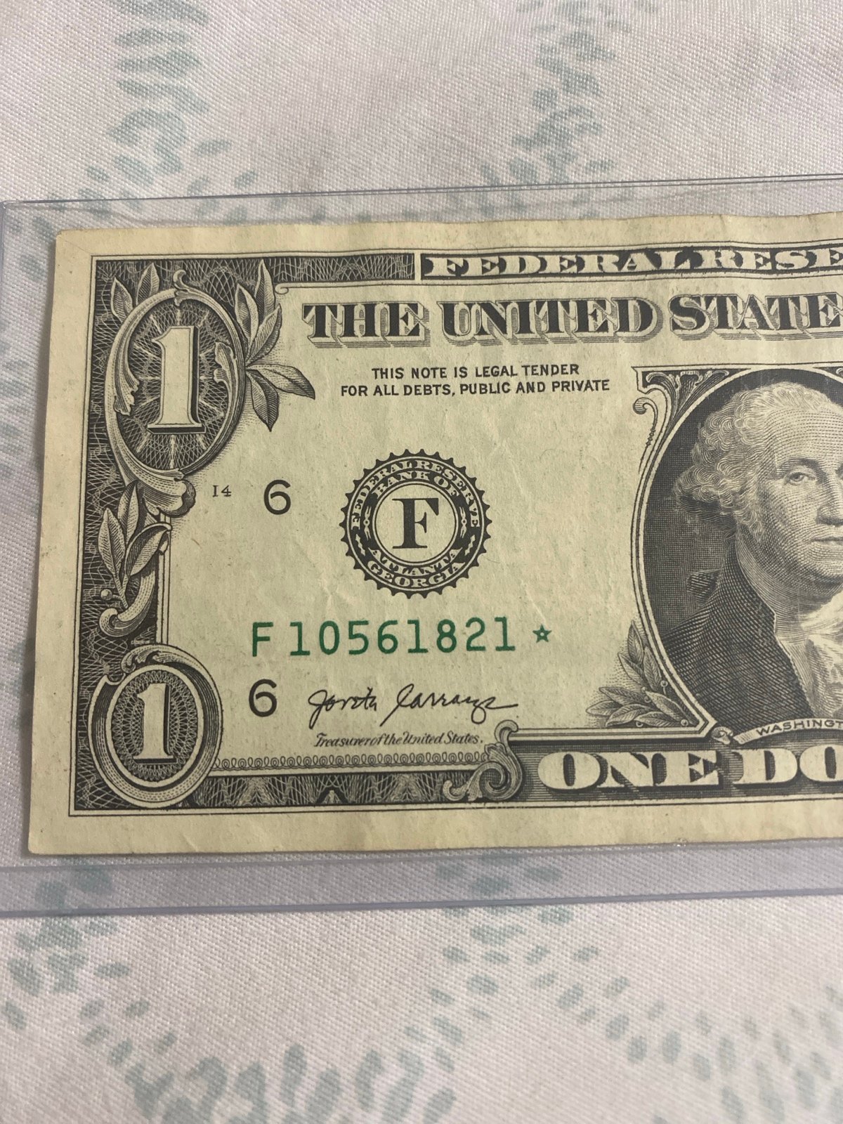 1 Dollar Bill Star Note
