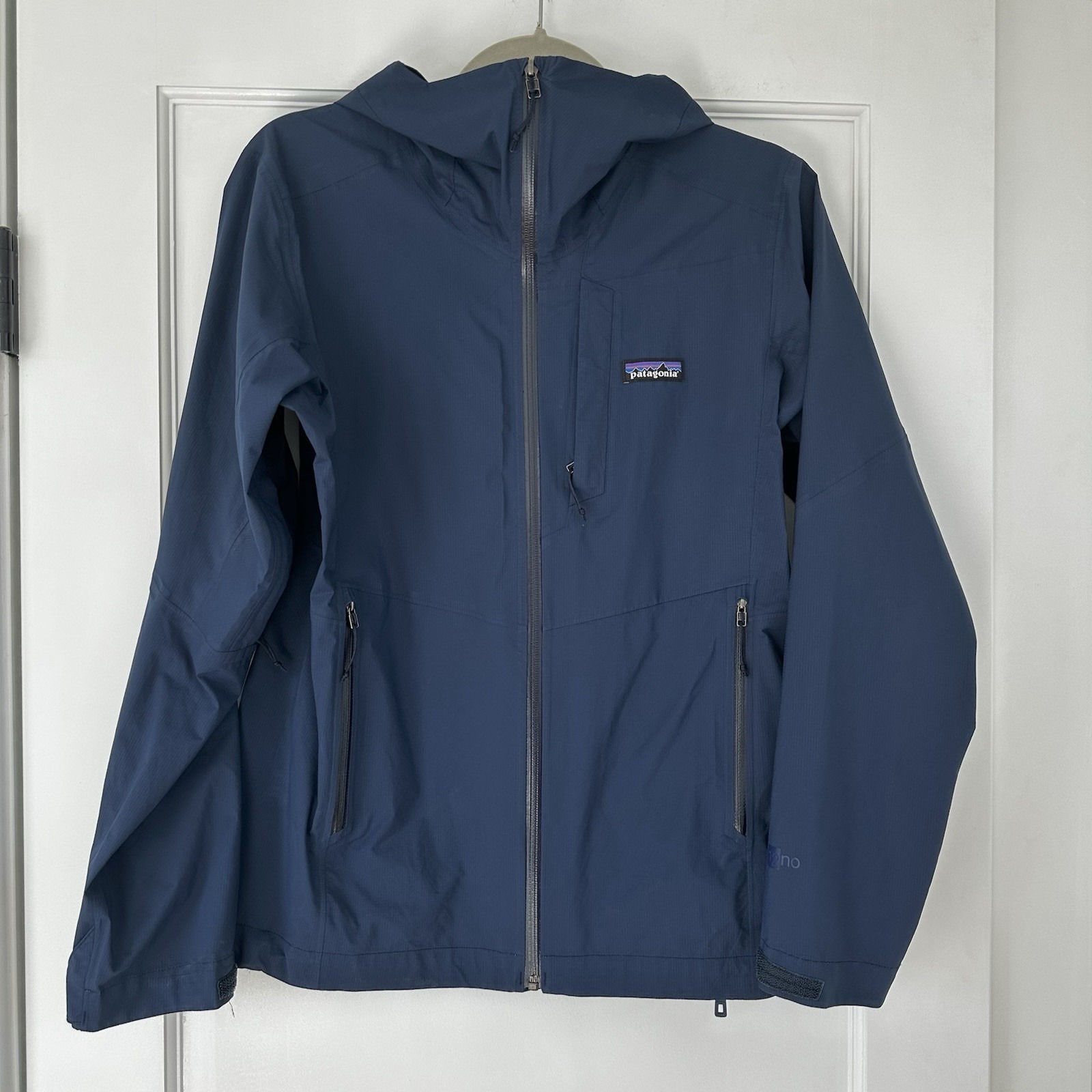 Patagonia Stretch Rainshadow Lightweight Hoody Rain H2NO Jacket Womens S Blue