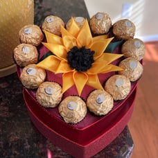Flower with chocolate.