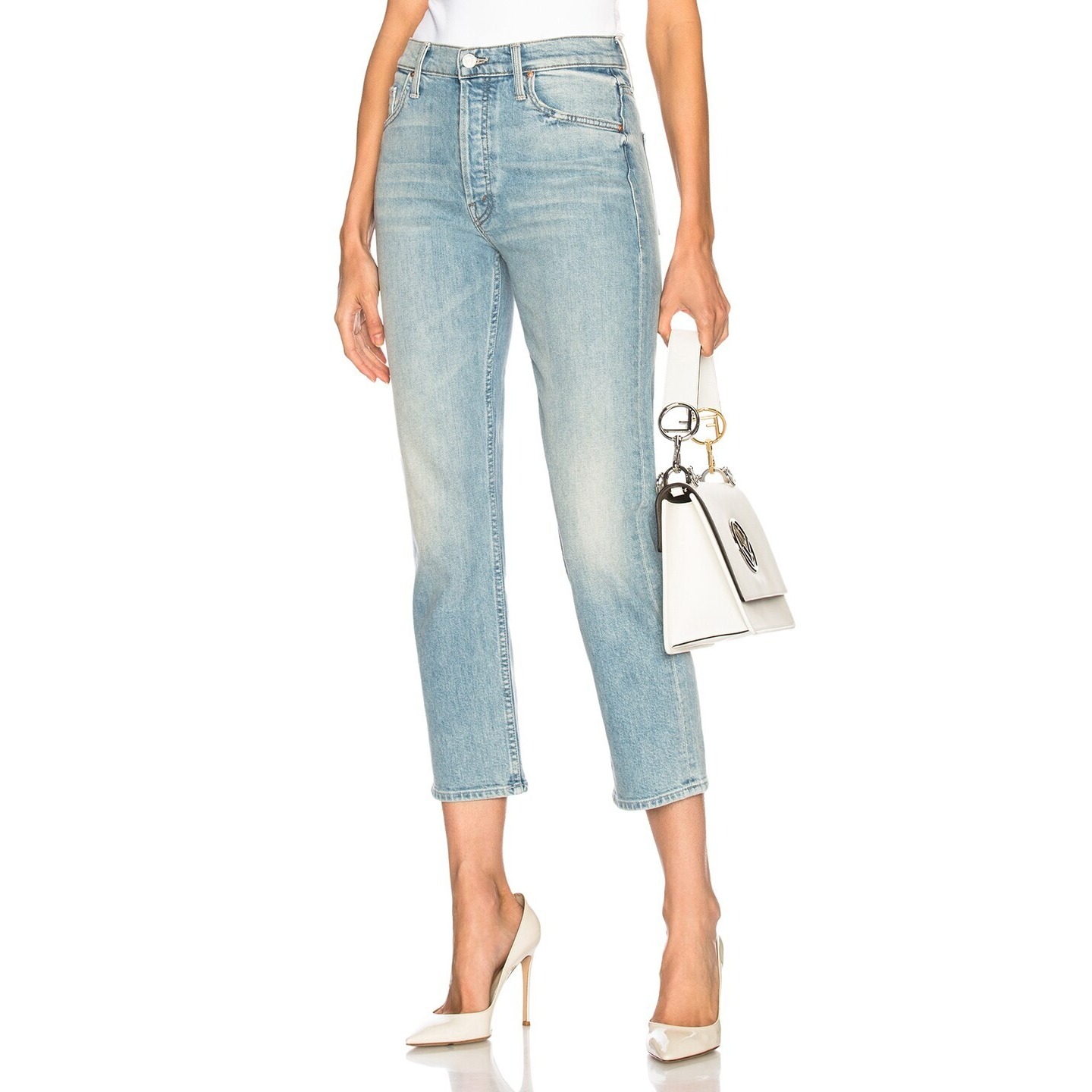 Mother The Tomcat Straight Jeans Women 27 in Prize Pupil Button Fly USA Made