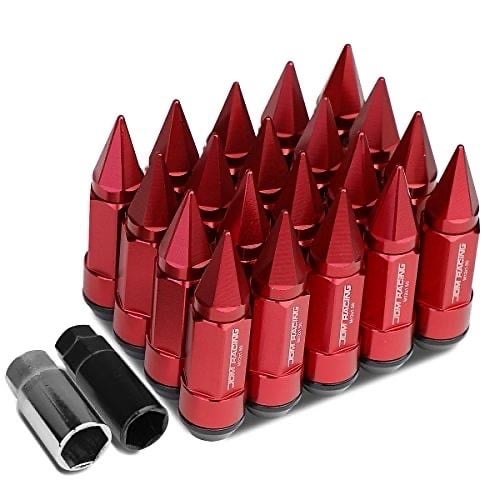 20Pcs M12 x 1.5 Open/Closed End Aluminum Alloy Wheel Lug Nuts w/Deep Drive Exte