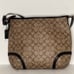 Coach Signature Coated Canvas Purse Convertible Strap Hobo Bag Crossbody J1281