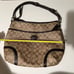 Coach Signature Coated Canvas Purse Convertible Strap Hobo Bag Crossbody J1281