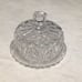 Lead cut Crystal round butter /cheese/dip/bon bon dish with starburst at base