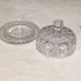 Lead cut Crystal round butter /cheese/dip/bon bon dish with starburst at base