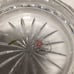 Lead cut Crystal round butter /cheese/dip/bon bon dish with starburst at base