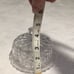 Lead cut Crystal round butter /cheese/dip/bon bon dish with starburst at base