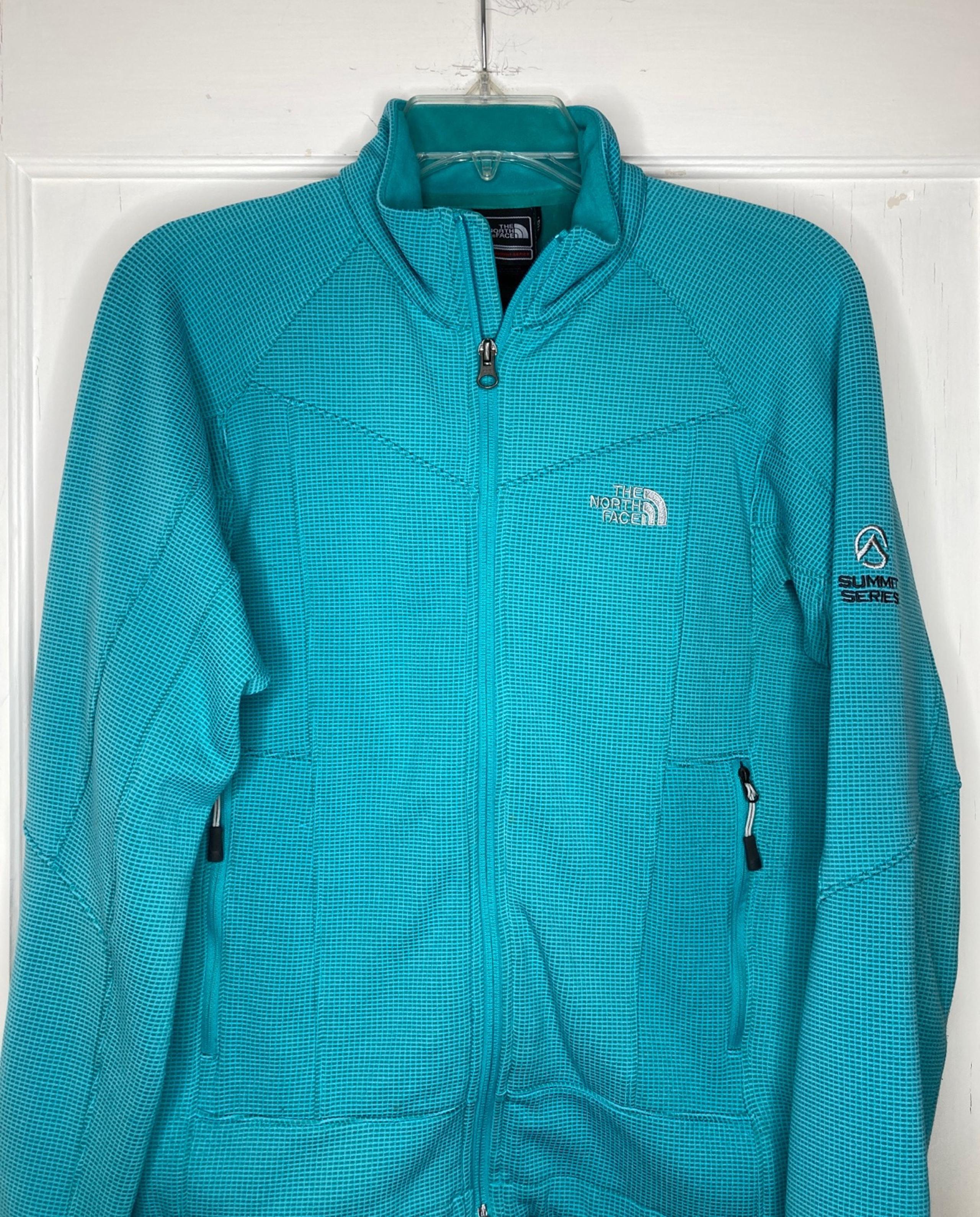 The North Face Summit Series Womens Full Zip Jacket Sz Medium Blue Activewear