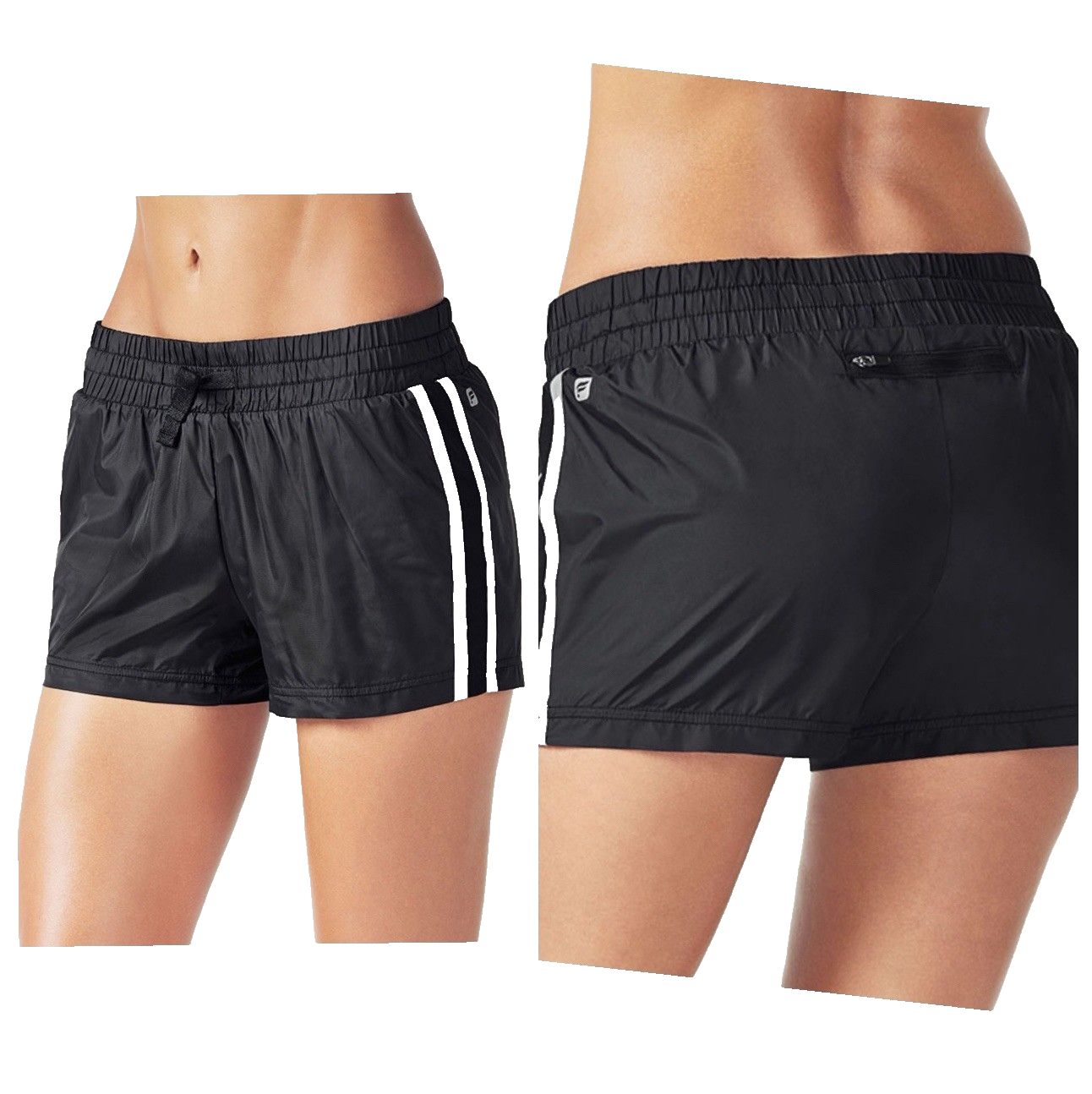 Fabletics Womens The One Short Black Pamela Reflective Shorts workout size L