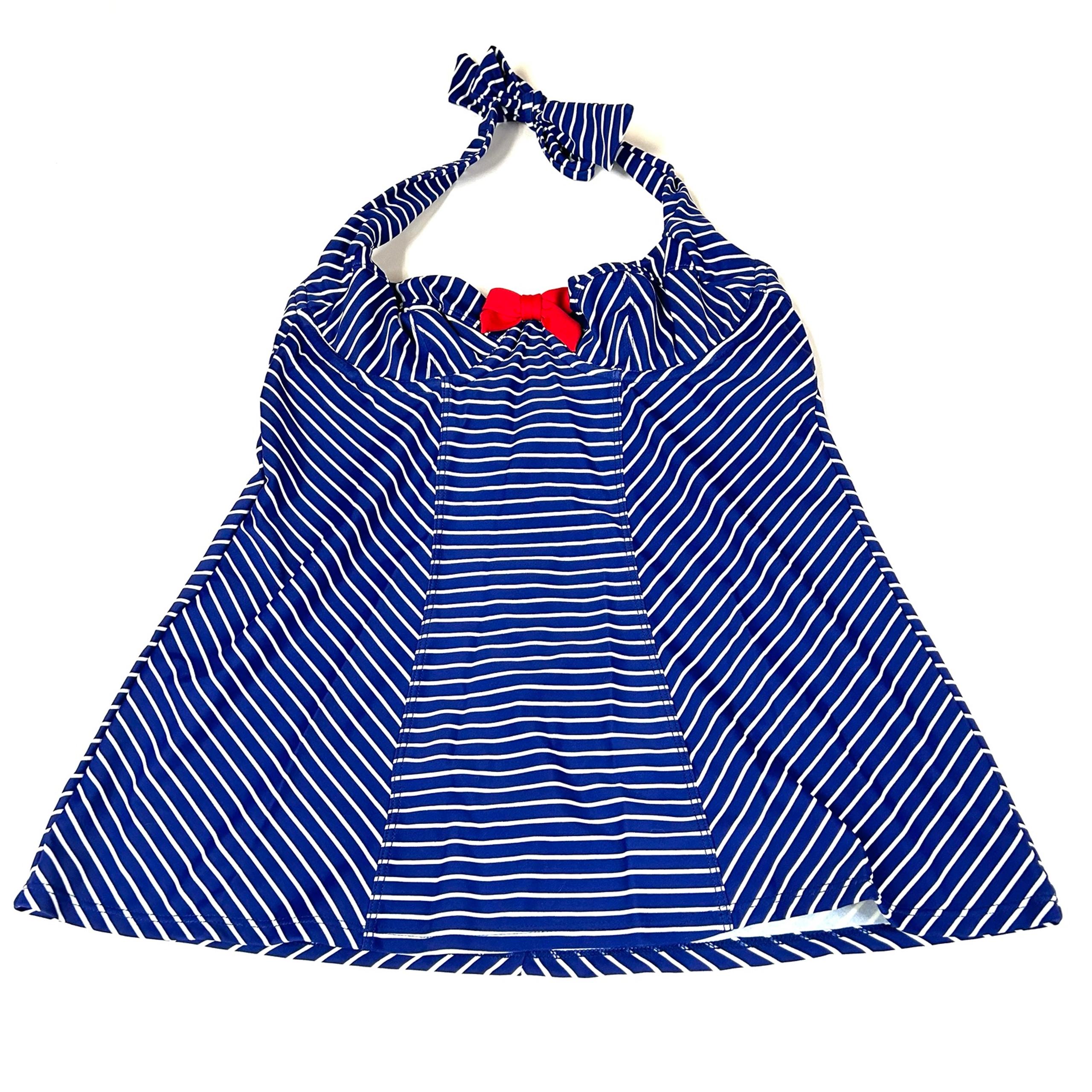 NEW Panache Swim 30DD Tankini Top Blue White Britt Stripe SW0921 Halter  #2697