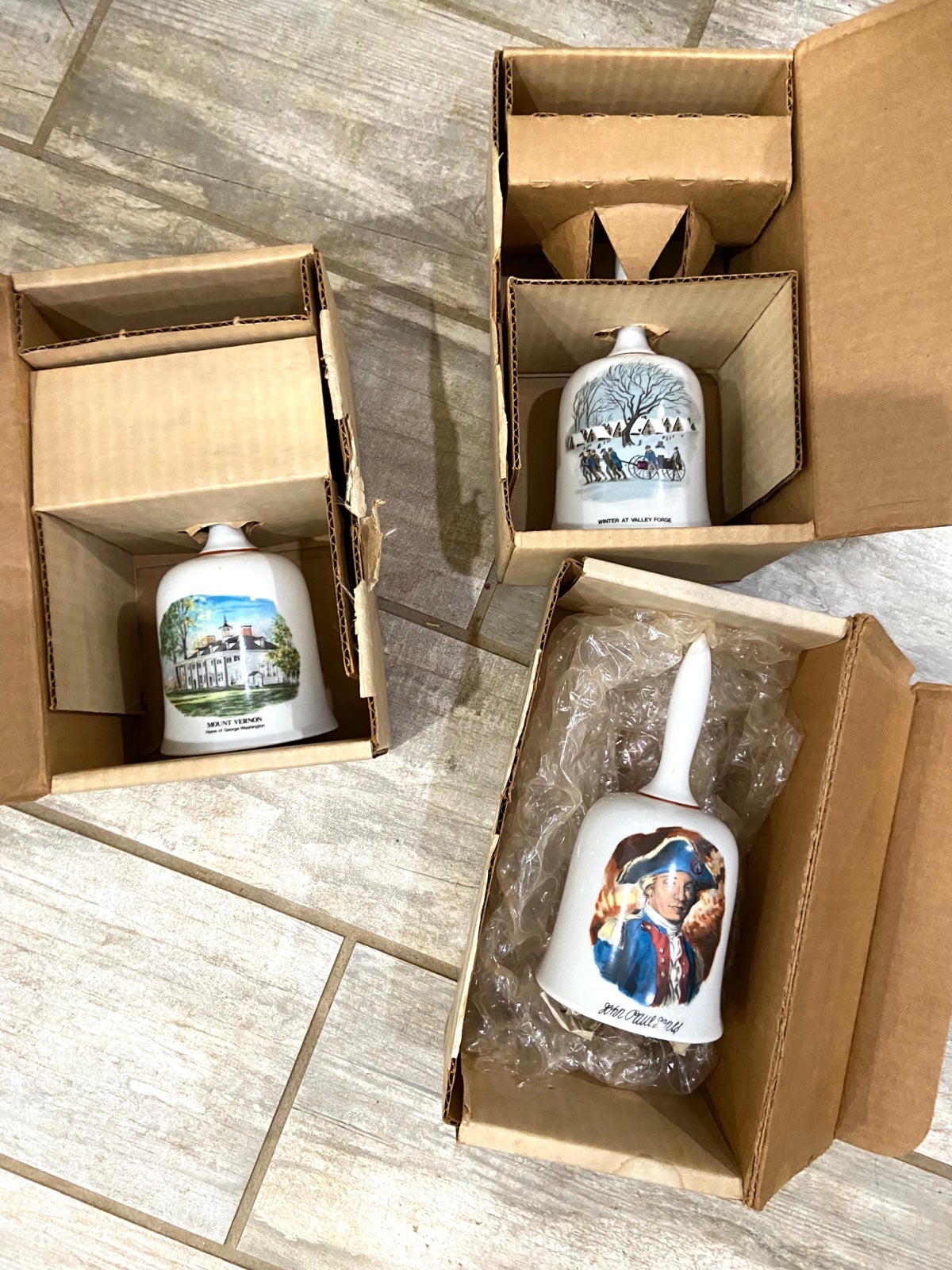 Danbury Mint Limited Edition American Bicentennial Bells Set Of 3 Germany NIB